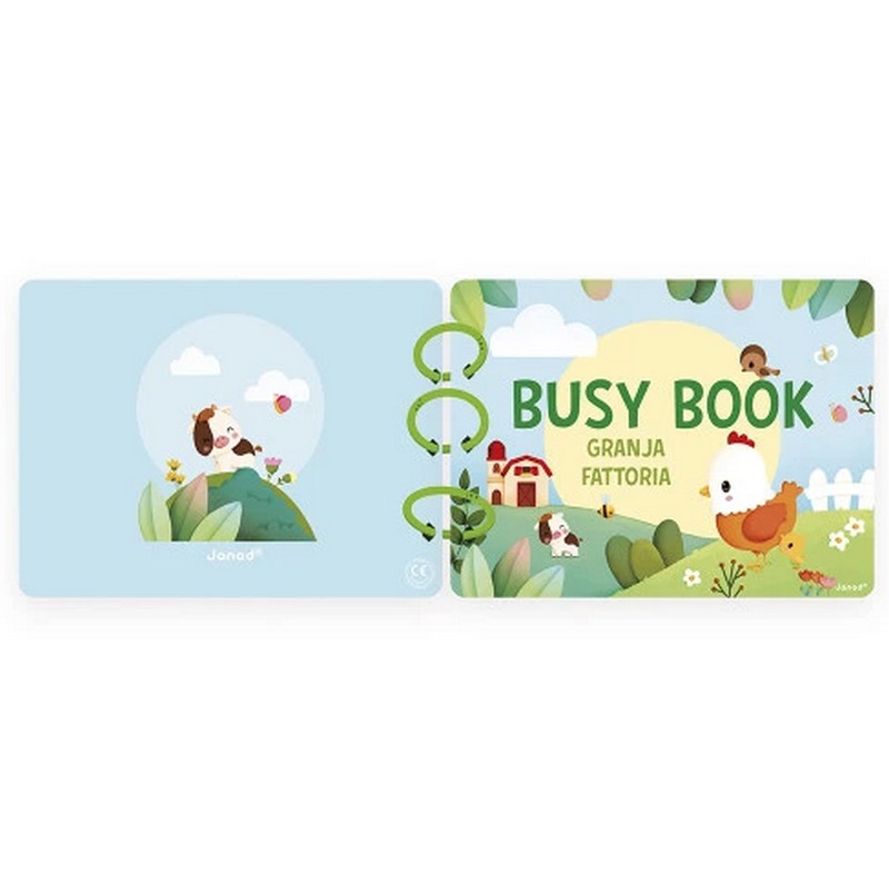 Libro interattivo multiattività a tema fattoria per bambini dai 3 anni